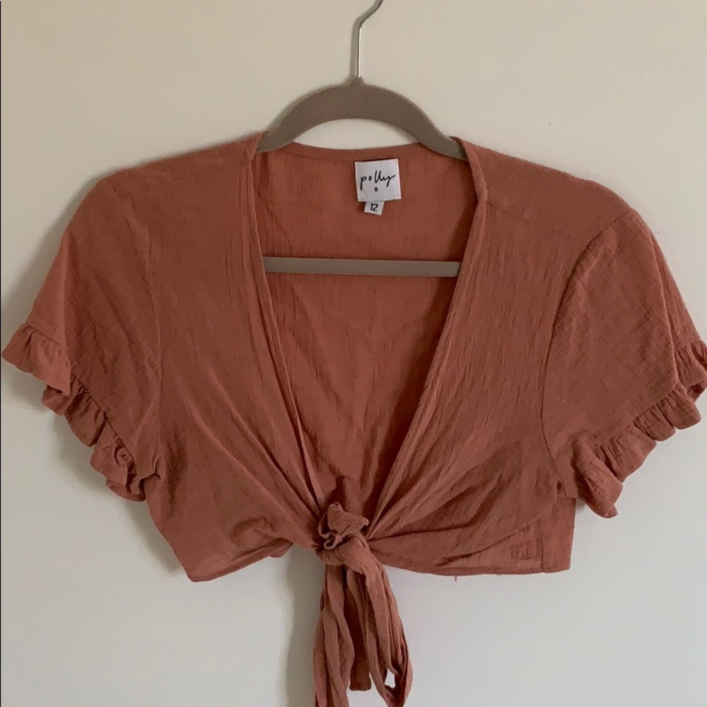Blush tie top
